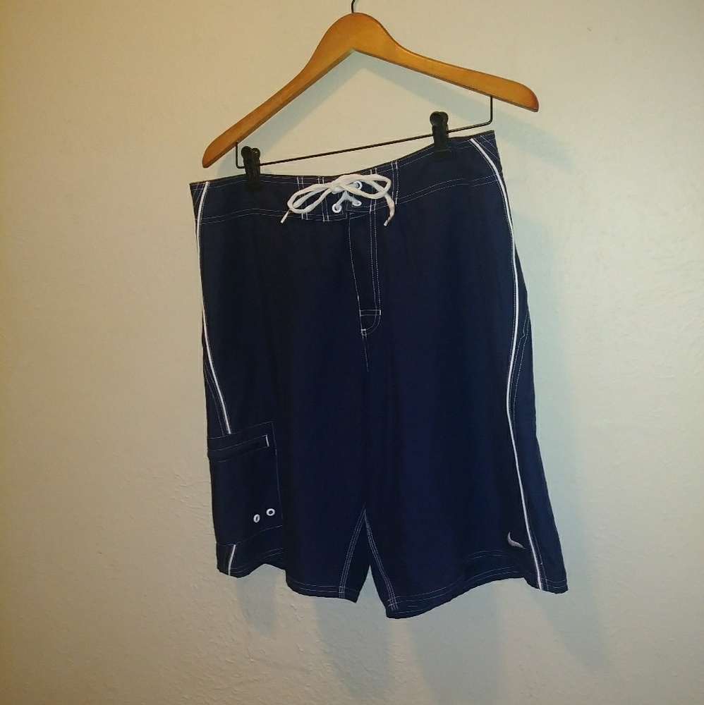 Nike Navy Swim Board Shorts - Picture 4 of 5